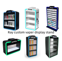 Vitrine d'exposition en acrylique personnalisée avec LED RGB Ray Custom, présentoir en acrylique pour boutique de tabac, étagère d'exposition en acrylique