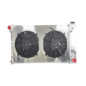 หม้อน้ำรถแข่งปรับแต่งได้สำหรับ Chevy Blazer 73-85 Chevy Monte Carlo 83-87หม้อน้ำอลูมิเนียมและพัดลมห่อหุ้ม - Product Image 1