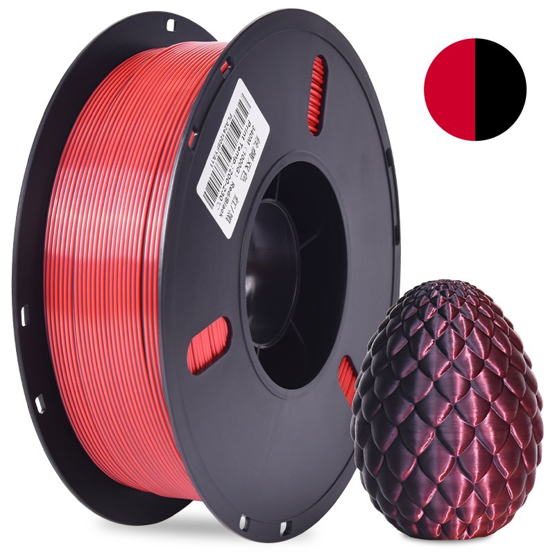PLA Seda Dual Rojo-Negro 1kg