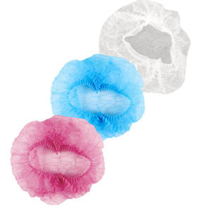 Bonnet bouffant jetable non tissé 20 pouces, élastique plissé, anti-poussière, pour salon <span class=keywords><strong>de</strong></span> beauté, restauration, usage médical, 100 pièces/sac - Product Image 3