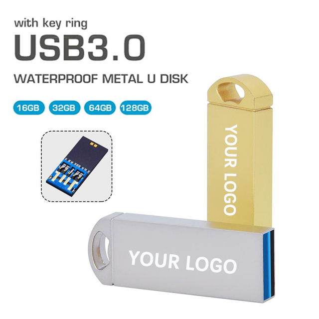 2024 Hot Sale Customized Logo Mini Metal USB 2.0 Stick Flash Drive 1GB-256GB CE Certified Adjustable 2-Year Warranty