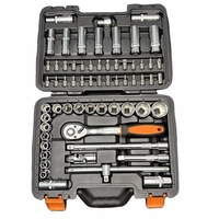 Jeu de douilles à cliquet carrées de 62 pièces 1/2" DR avec étui de rangement, OEM, pour l'entretien automobile, moto et vélo