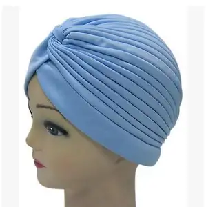 2022 Desain Eksklusif Wanita Tabung Syal Kepala Arab Islami Topi Pembungkus Pearled Jilbab Turban India dengan Topi Tudung Bermanik-manik Muslim