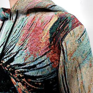Personalizzato <span class=keywords><strong>Eye</strong></span> Painting Jacquard tessuto arazzo fusione felpe misto cotone arazzo <span class=keywords><strong>abbigliamento</strong></span> e felpe con cappuccio - Product Image 4