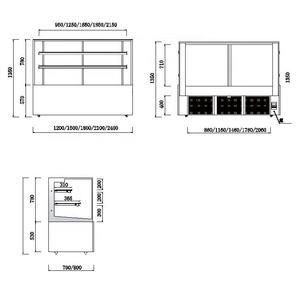 Equipo de refrigeración Arriart Cake Display Showcase Refrigerador Gabinete para pasteles y pasteles - Product Image 6