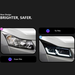 Nuovo Faro LED per <span class=keywords><strong>Volkswagen</strong></span> <span class=keywords><strong>Polo</strong></span> 11-18, Gruppo Ottico LED Modificato con Doppia Lente a L e Luci DRL e Indicatori di Direzione - Product Image 5