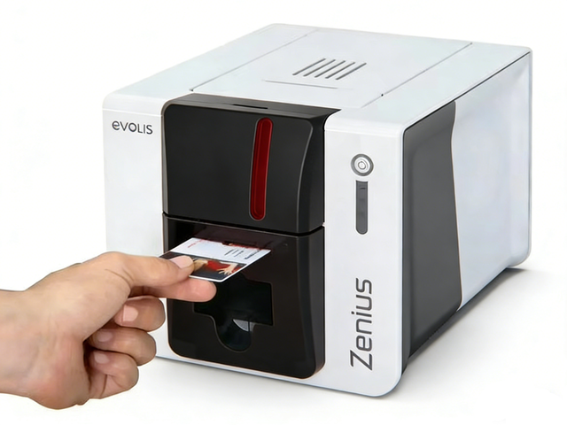 Sell Well Evolis Zenius 2 300dpi Single-sided Plastic Card Printer for PVC ID Card Printer