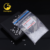 Starsgem 1.3mm Blanc Couleur DEF VS HPHT Synthétique Mêlée Lâche Pierre Diamant de Laboratoire
