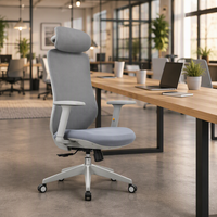 Chaise de bureau exécutive moderne en tissu, ergonomique et confortable, avec dossier haut et hauteur réglable
