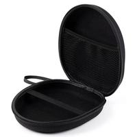 Sony WH-CH520 ZX110 ZX300 Sac de rangement de voyage Grand étui noir pour casque d'écoute avec fermeture à glissière Durable et élégant