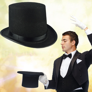 Nieuwe Gestreepte Britse Wind Gentleman Hoed Zwarte Magie Jazz Hoed Voor Mannen En Vrouwen Voor Vakantiefeesten En Halloween Rekwisieten - Product Image 5