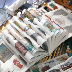 Simno Cổ Điển Du Lịch Theo Chủ Đề Scrapbooking Văn Phòng Phẩm 300Pcs + Nổi Tiếng Thế Giới Xây Dựng Tạp Chí Dán Với 20 Ephemera Giấy Tờ - Product Image 2