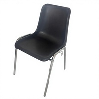 Chaise de conférence et d'événement en plastique et métal, durable et confortable, avec système de liaison interlock en gros