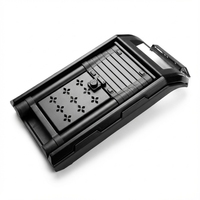 Porte-bagages de toit en alliage d'aluminium avec échelle télescopique intégrée, plateforme latérale pliable, compartiment, barres de toit de voiture