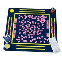 Table de Mahjong Moderne Personnalisable en Mousse EVA pour 4 Joueurs, Résistante à l'Eau, avec Plateau d'Égouttage, Idéale pour Centre de Table de Fête et Jeu