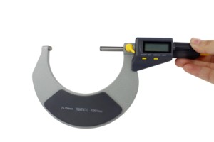 Digital Outside Asimeto <b>Micrometer</b> 0-1″ Range ±0.0002″ Acc Carbide Tips Auto Off for Toolrooms - Product Image 2