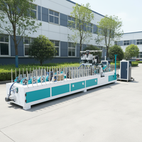 Machine d'enrobage de profilés de porte en bois à colle thermofusible PUR à efficacité améliorée, machine de revêtement et de laminage à colle PUR