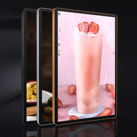 Boîte à lumière LED intérieure ultra-mince personnalisée en aluminium haute luminosité Matériau acrylique Boîte à lumière LED pour panneau de menu