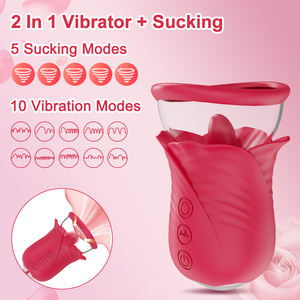 Masturbatore lesbico imita leccare la lingua orgasmo per stimolare il clitoride G-spot rosa vibratore - Product Image 3