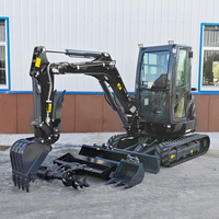 Vente directe d'usine, mini-excavatrice de 3 tonnes, 2 tonnes, moteur CE Euro5 EPA, petite pelle de 3,5 tonnes, micro-excavatrices avec attache rapide