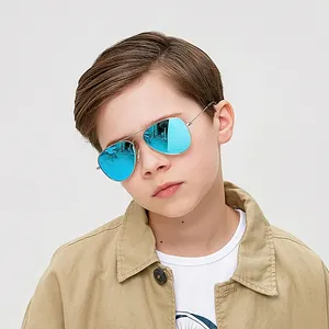 Classic Kids Polarized Double Beam Sunglasses Fashion Children Pilot Sun Glasses Metal Frame Girls Outdoors Goggle Glasses 2024