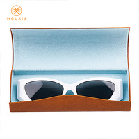 Étui à lunettes rétro en cuir pour hommes et femmes, étui de protection pour lunettes de soleil et lunettes optiques