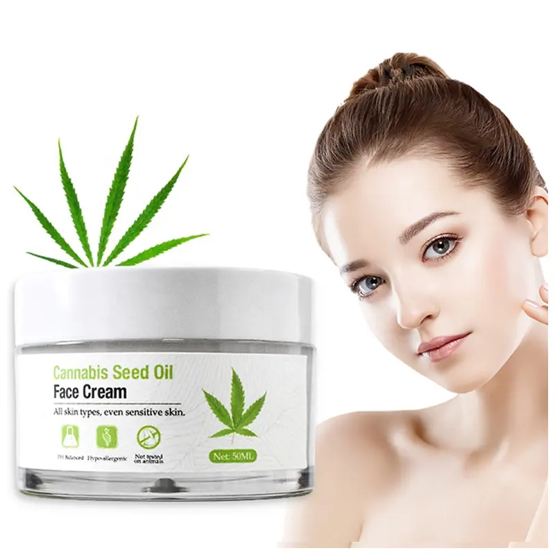 Aceite de cáñamo de hierbas para el cuidado de la piel, aceite de cáñamo orgánico Natural personalizado, Cbd, antiedad, arrugas de la cara, crema Facial de noche, loción