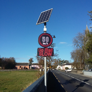 Panneau de signalisation routière pliable flexible de haute qualité alimenté par énergie solaire 8w LED radar limite de vitesse 50 <span class=keywords><strong>km</strong></span>/h - Product Image 5