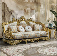 Set Sofa Seksional Kayu Turki Royal Laris Manis, Isi Busa, Gaya Eropa Transisi, Nyaman dan Tahan Lama untuk Hotel