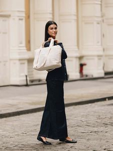 Sac fourre-tout en toile avec logo personnalisé, grande poche zippée, sacs fourre-tout en toile originaux pour le shopping et les voyages - Product Image 6