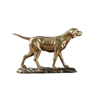 Escultura Moderna de Perro Pointer Alemán de Pelo Corto, Dorada, de Resina, para Decoración del Hogar - Product Image 5