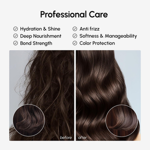Masque capillaire hydratant en marque propre - Traitement revitalisant en profondeur pour cheveux secs, crépus et abîmés - Kératine et protéines de blé - Product Image 2