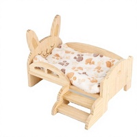 Abri pour petits animaux de compagnie moderne de qualité supérieure, escalier en bois, lapin, cochon d'Inde, hamster, toutes saisons, écologique, durable, confortable, abri pour rongeurs