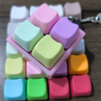 Various Colors Cat Head Shape Blank Keycaps Mx Cross 9.3mm Durable PBT 1.6mm Thickness Sublimation Mechanical Keyboard Keycaps