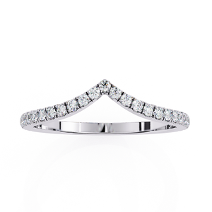 Hermoso Anillo de Plata con Diamantes para Mujer, Diseño Simple, Acabado Elegante, Joyería de Uso Diario, Regalo - Product Image 1