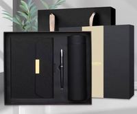 Coffret Cadeau d'Entreprise de Luxe Personnalisé avec Logo Imprimé, Carnet A5 Écologique à Couverture Rigide, Stylo et Aimant, Idéal pour la Remise des Diplômes et le Bureau