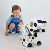 Dinosaurio de Control Remoto, Robot RC Inteligente Programable, Juguete de Tiranosaurio Rex para Niños, Camina, Baila, Rugido, Robots Dinosaurio con Luces LED