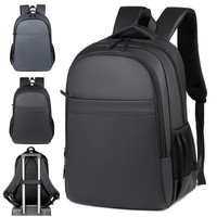 Mochila de Viaje para Portátil de 15.6 Pulgadas, Ligera, Resistente al Agua, con Película de Cuero, Ergonómica y Transpirable