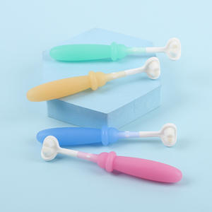 Brosse à dents pour enfants à 3 côtés avec poils en nylon triple pour un nettoyage complet des dents, idéale pour les voyages, pour adultes et enfants - Product Image 3