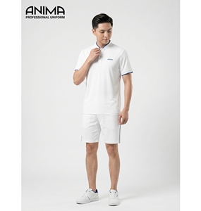 เสื้อโปโลผู้ชายทำจากโพลีเอสเตอร์รีไซเคิลเนื้อผ้าเป็นมิตรต่อสิ่งแวดล้อมแห้งเร็วระบายอากาศดีแขนสั้นมีขนาดตั้งแต่ S ถึง3XL - Product Image 1