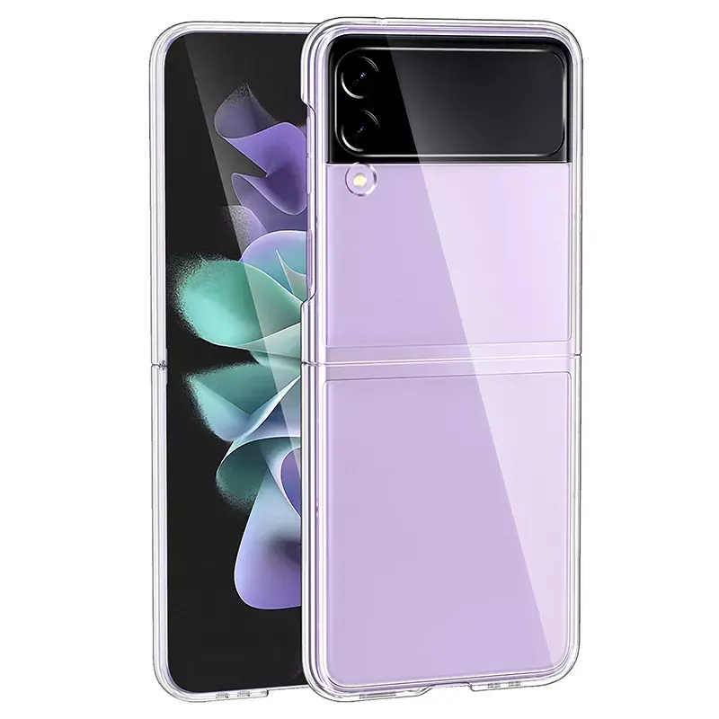 Shockproof Hard PC TPU Case for Samsung Galaxy z flip 3 5g Clear Case OEM Accessories Transparent Mobile Back Cover for Z Flip 4