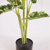 Taro artificiel plante fausse soie plante décoration en pot arc-en-ciel Taro branche pour la décoration intérieure