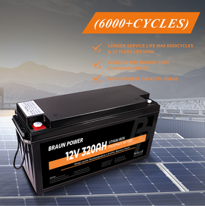 Batterie LiFePO4 12V 12.8V 320Ah à cycle profond et longue durée, cellule de batterie au lithium fer phosphate, boîtier étanche DIY pour système solaire IP65 BT - Product Image 2