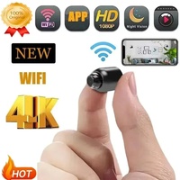 迷你X5塑料摄像机无线1080P安全视频摄像机夜视运动检测360度旋转摄像机