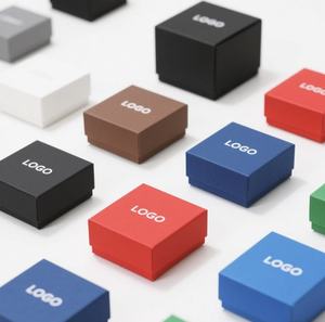 Sang Trọng Các Tông Hộp Đồ Trang Sức Nhung Ngăn Kéo Matt Cán In Ấn Miếng Bọt Biển Cho Vòng Bông Tai Vòng Cổ Vòng Đeo Tay Nắp Cơ Sở Bao Bì - Product Image 1