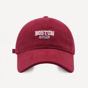 Gorra de Béisbol de Pana con 6 Paneles, Personalizada con Bordado Original del Logotipo de Boston, Letra Común, Estilo Dad Hat, Venta al Por Mayor - Product Image 2
