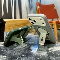 Accessoires mobiles : Étui de téléphone pliable avec support magnétique invisible pour iPhone 14 15 16 17 Pro, grande fenêtre de visualisation, coque antichoc