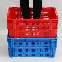 Caisse de rangement empilable et emboîtable en plastique QS 600*400mm, panier de transport pour fruits et légumes