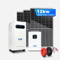 Système d'énergie solaire hybride 3kva-15kva MPPT, panneau solaire lithium-ion, onduleur, batterie 51.2V 300Ah T.Y.L
