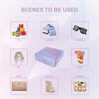 En gros 6x6x2 Pouces Expédition Violet Ondulé Déménagement Boîte d'Emballage pour Chapeau